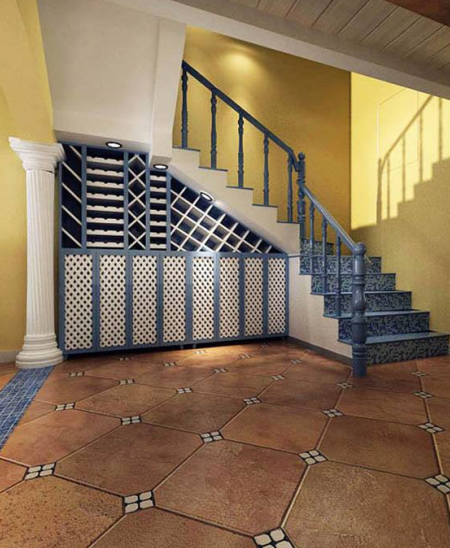 地中海风格楼梯装修效果图，享受地中海海岛的异域情调!